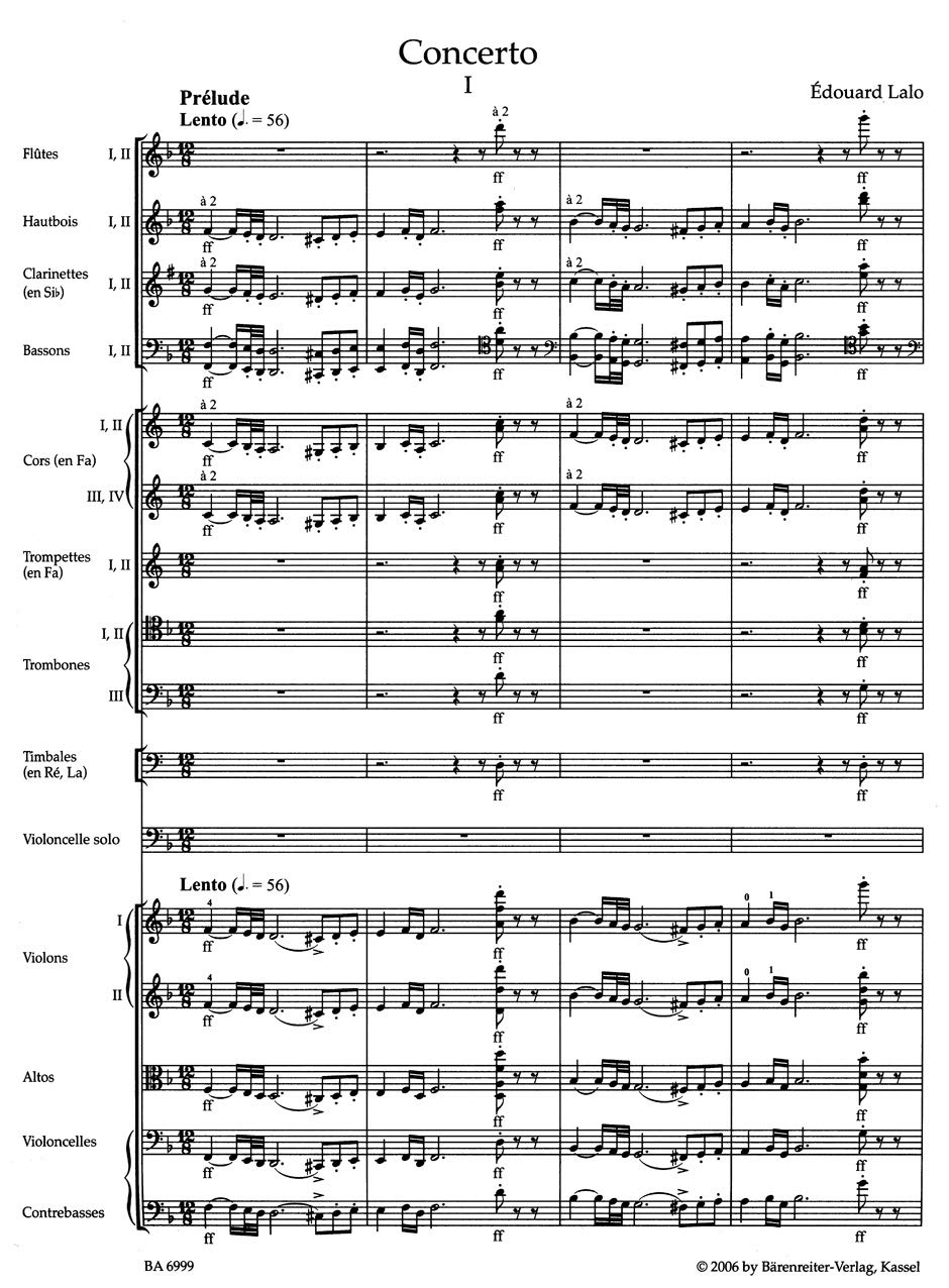 Concerto pour violoncelle et orchestre en r‚ mineur