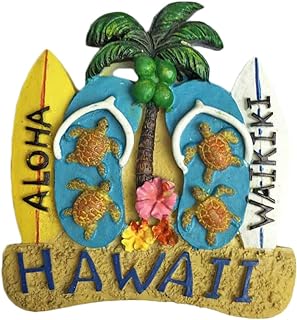 Hawaii USA America Refrigerator Magnet 3D Beach Slipper Travel Sticker Souvenirs Collection,Home & Kitchen Decoration,USA Fridge Magnet from China