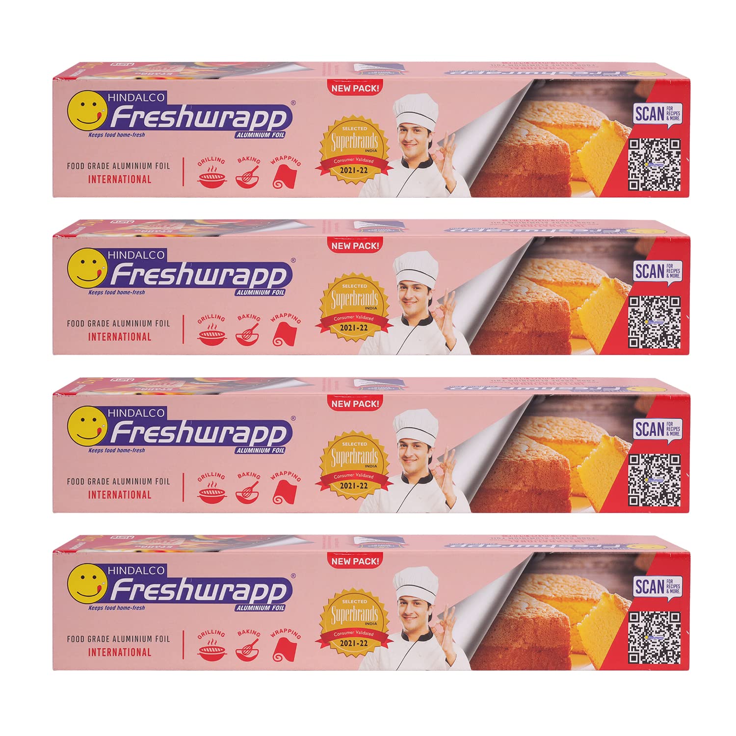 Freshwrapp Aluminium Foil For Wrapping, Freezing, Storing, Packaging Food (18 Microns) - 75 Square Feet International Pack(Pack Of 4) (B08JHTSPN7) Amazon Price History, Amazon Price Tracker