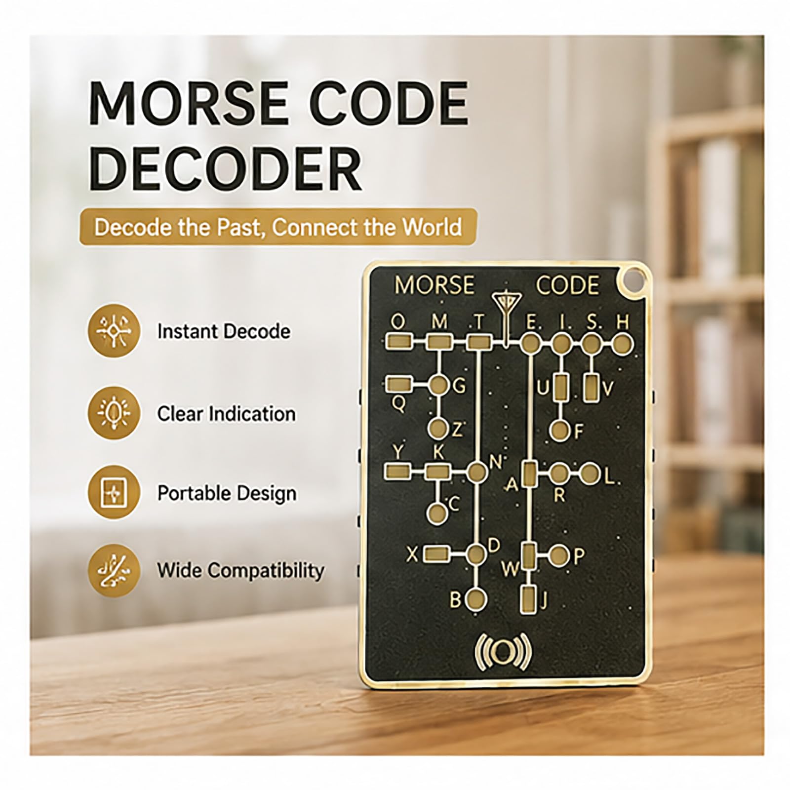Scheda Trainer Pro per codice Morse, stile PCB professionale con LED interattivi e pulsanti di segnale per adulti, trainer per decodificatore codice Morse con decodifica LED in tempo reale (2pcs)