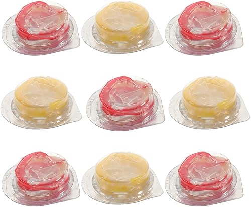 Miniatura 1 de Abaodam 9 condones de flores coloridas cómodos condones de látex condones masculinos condones saborizados manga segura y saludable suministros de