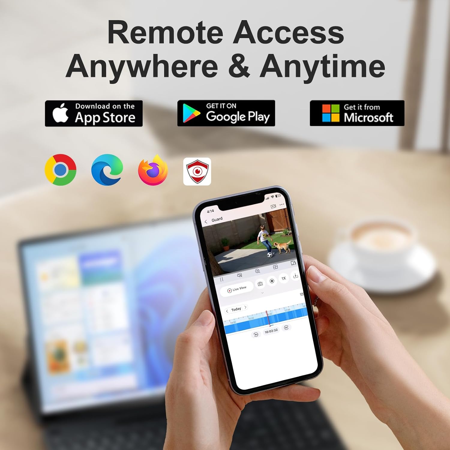 Anpviz 4K 16CH PoE Security Camera System, Smart Color Night Vision, 8X H.265+ Wired 8MP IP Cameras Outdoor with Mic, Human Vehicle Detection, 4TB HDD 16 Channel 12MP NVR, 24/7 Recording(H Series)