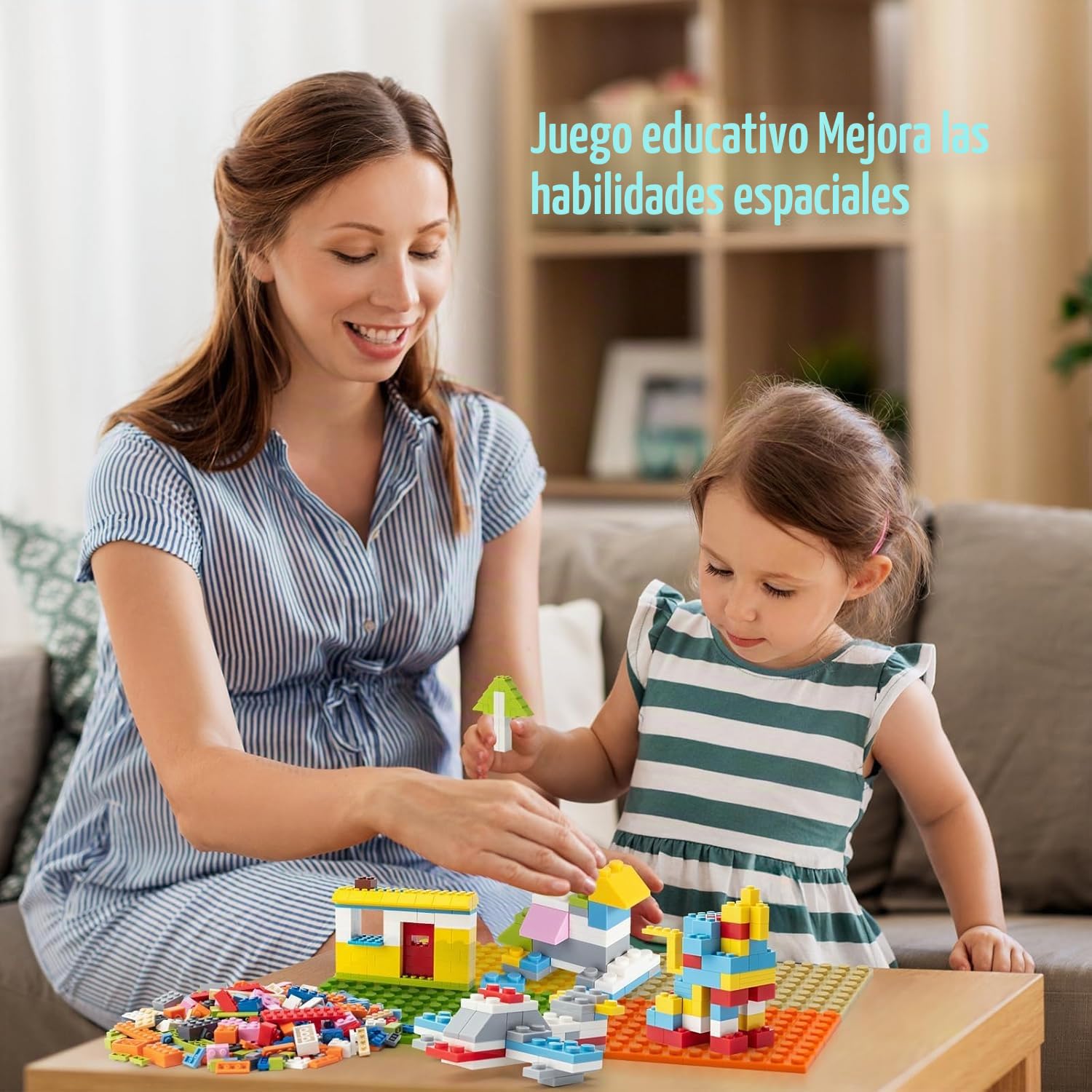 WYSWYG Juego de Bloques de construcción - Recambio de 1500 Bloques básicos, compatibles, para niños y niñas a Partir de 6 años.