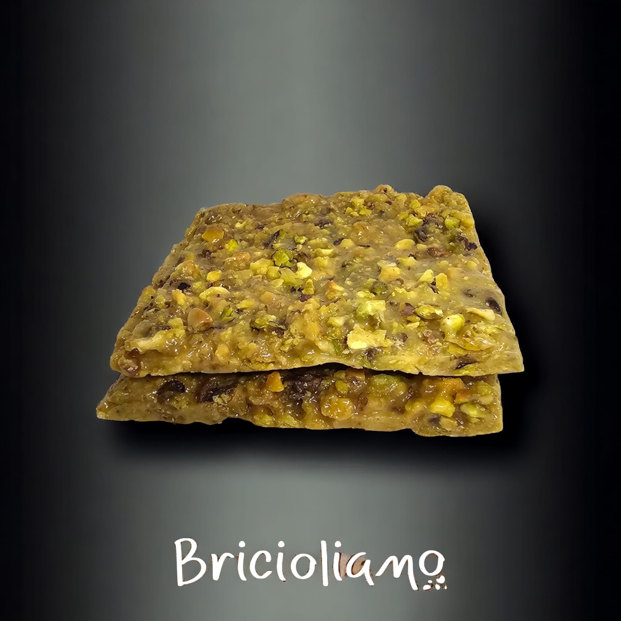 BRICIOLIAMO...[ 3 kg. ] - Croccante al Pistacchio Artigianale - 45% PISTACCHIO - Dolci Tipici Siciliani, Prodotti in Sicilia. (PISTACCHIO, 3kg | 96 pezzi)