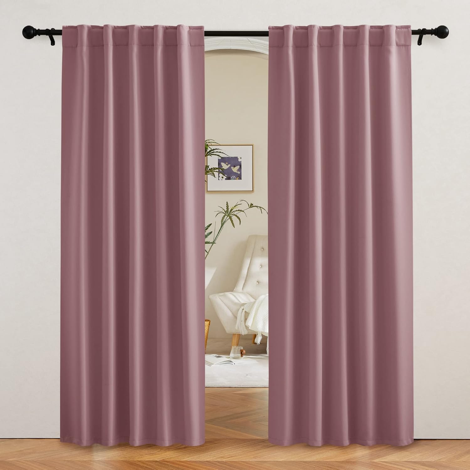 RYB HOME Blackout Curtains 80 inches Long Thermal