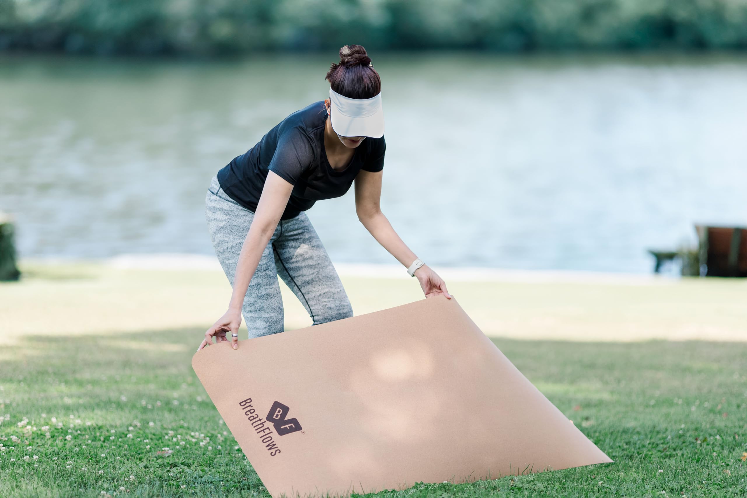 Breath Flows Cork Yoga Mat | Non-Slip TPE Bottom for Extra Grip | Eco-Friendly, Lightweight, and Durable | 72