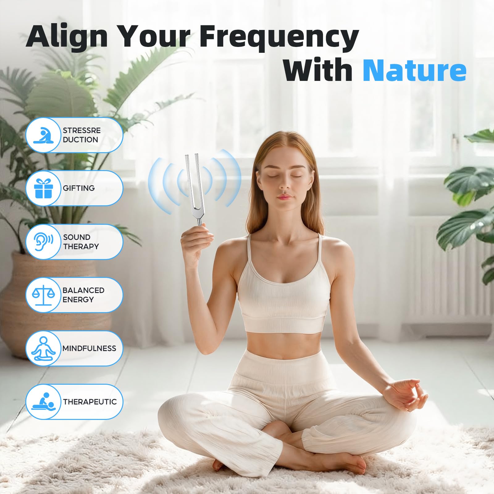 Diapasones Terapeuticos-128 Hz, 256 Hz, 512 Hz diapasones terapia para terapia de sonido, ajuste de chakras, meditación y yoga, regalo perfecto para la curación de mamá o novia para el día de la madre
