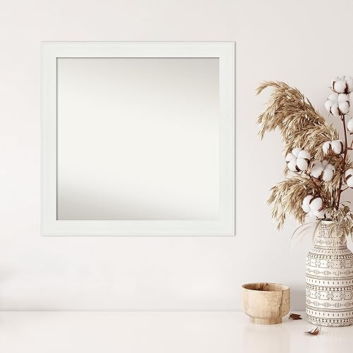 Miniatura 4 de Amanti Art Espejo personalizado, espejo estrecho blanco de tocador, espejo de pared o espejo de tocador de baño sobre el fregadero (25.5 x 25.5
