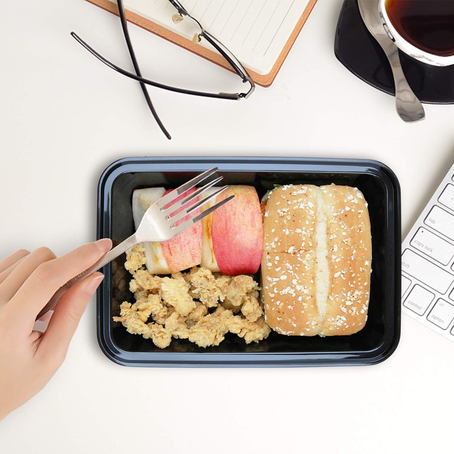 Enther Meal Prep Containers 12 Pack 1 Compartment Single Lids Food Storage Bento BPA Free | Stackable | Reusable Lunch Boxes, Microwave/Dishwasher/Freezer Safe Portion Control (28 oz): Home & Kitchen