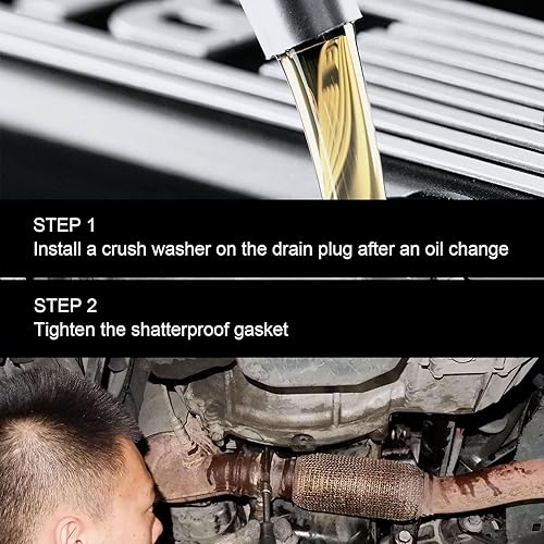Miniatura 8 de ZKFAR Paquete de 50 juntas de tapón de drenaje de aceite, repuesto de 0.55 pulgadas para Honda, OEM 94109-14000, se adapta a los modelos más