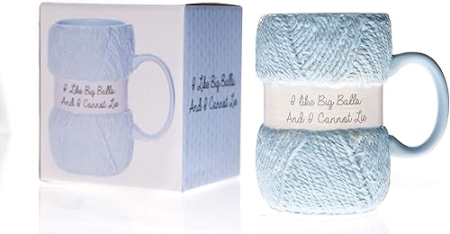 Miniatura 2 de Boxer Gifts Taza de hilo con texto en inglés I Like Big Balls And I Cannot Lie  Detalles de lana realistas  Divertido regalo de punto para Navidad,