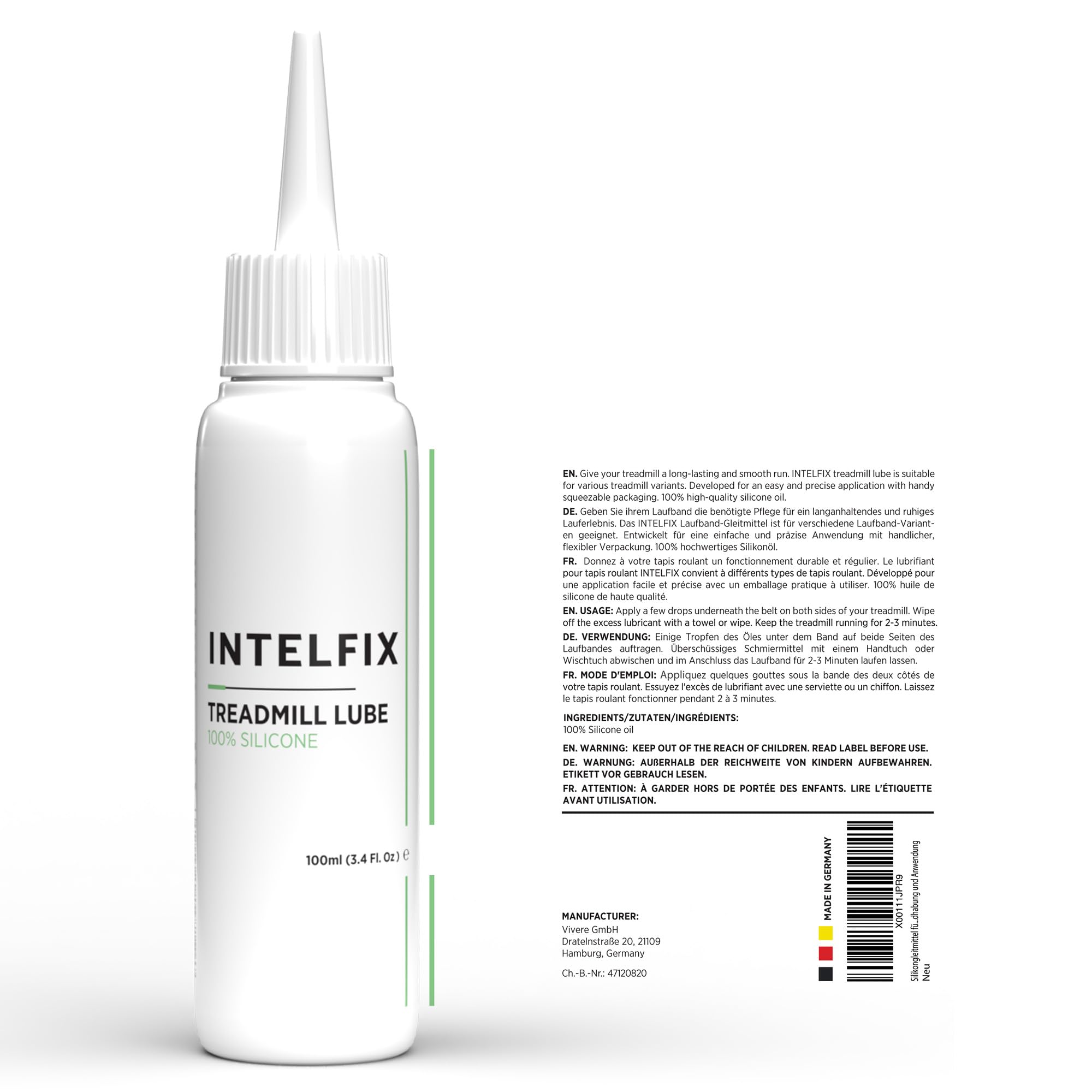 Huile De Silicone Pour Tapis De Course – Lot De 2 X 30 Ml – Lubrifiant Anti-friction, Réduit Le Bruit, Prolonge La Durée De Vie – Emballage éco