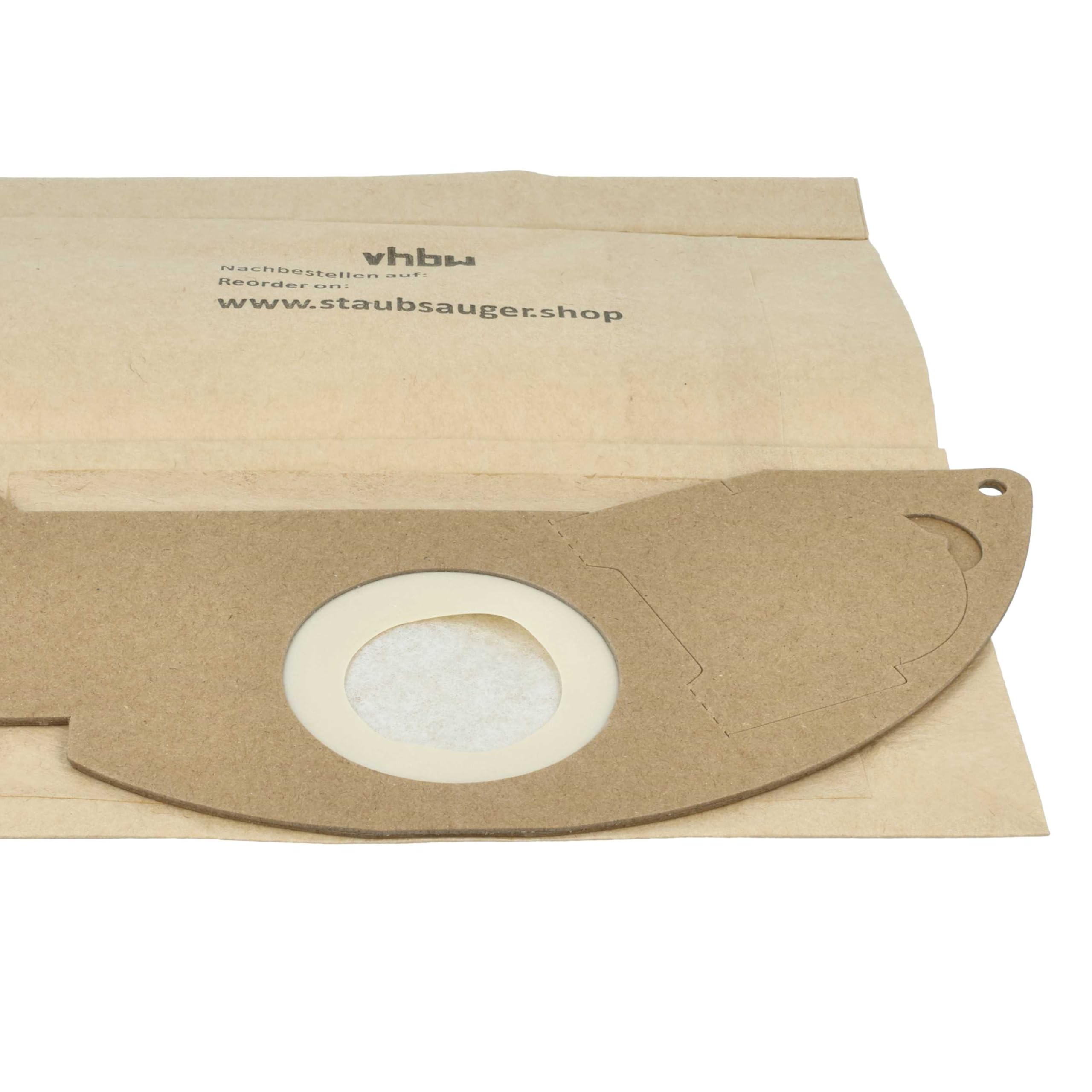 vhbw 100 x worek do odkurzacza zamiennik do Swirl K224, K223, K225 do odkurzacza - 25 cm x 24,5 cm brązowy
