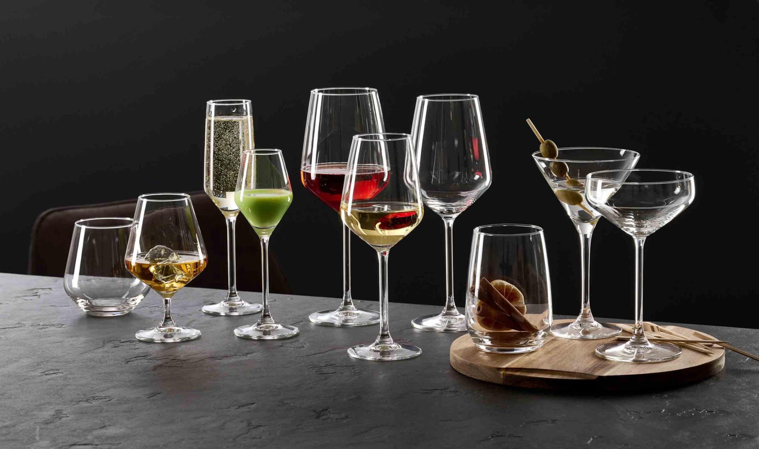 Ritzenhoff & Breker Rumba Longdrinkgläser-Set 20-teilig | 450 ml | Doppelkonisches Glas für Longdrinks, Cocktails und Wasser | Spülmaschinenfest | Klar