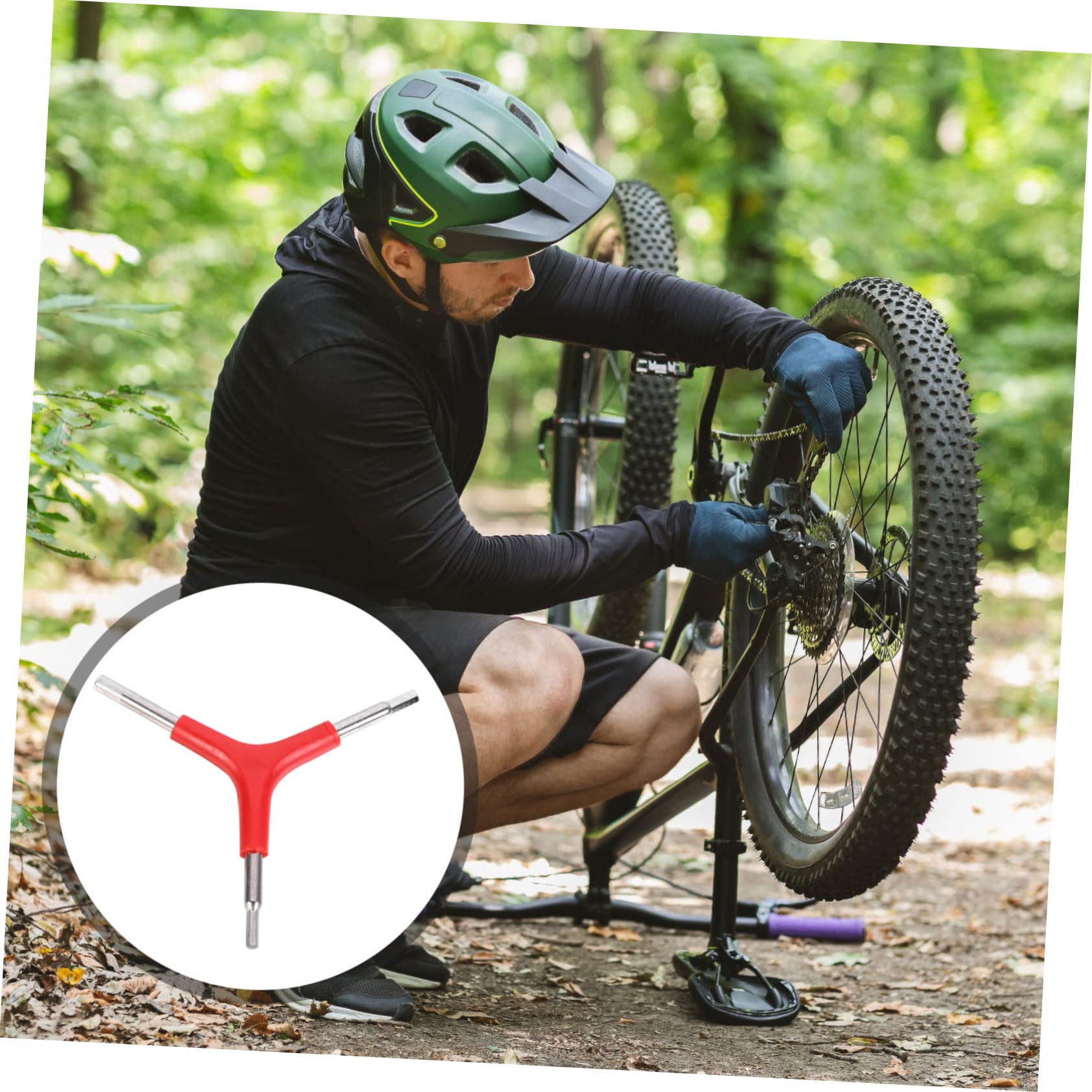 BESPORTBLE 2pcs Portable Y-Shaped Bike Repair Wrench Way Spanner for Mountain Bicycle Maintenance Durable Chrome-Plated Essential Cycling Tool for Easy Repairs