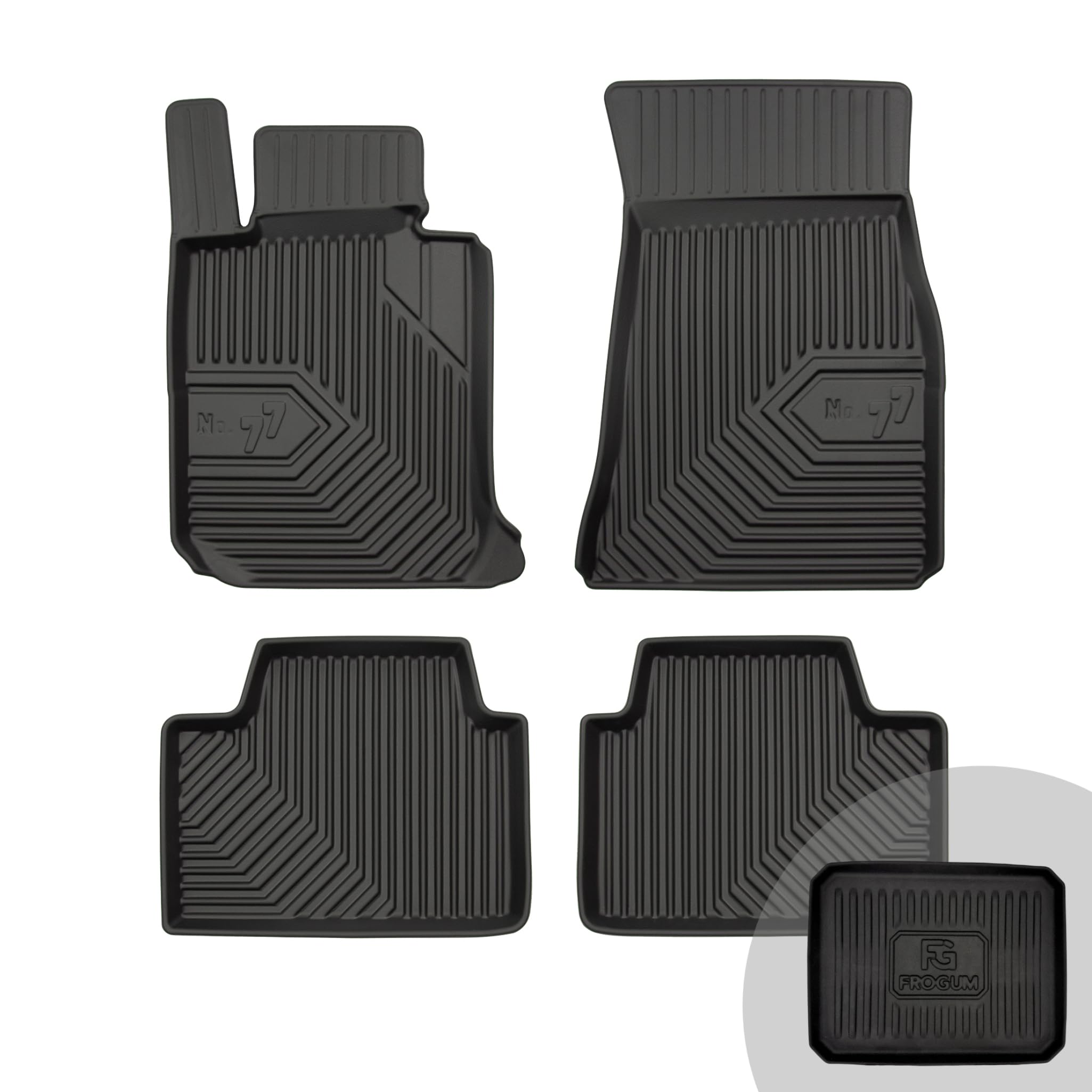 FROGUM No.77 Alfombrillas para Coche Alfombras para BMW Serie 3 G20 Desde 2018 | Borde Alto | para Todo el año | Tamaño
