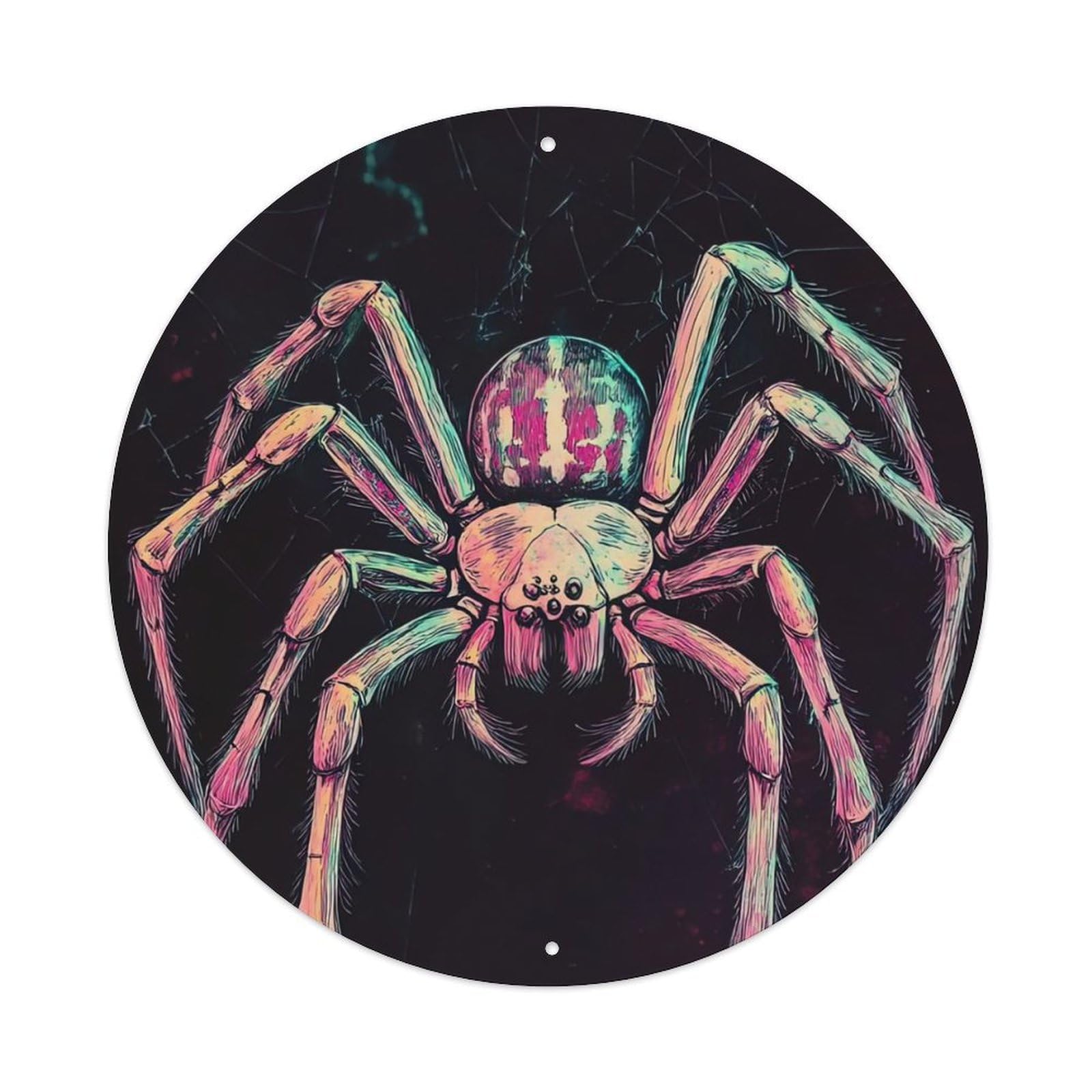 Animal White Spider Metal Tin Sign