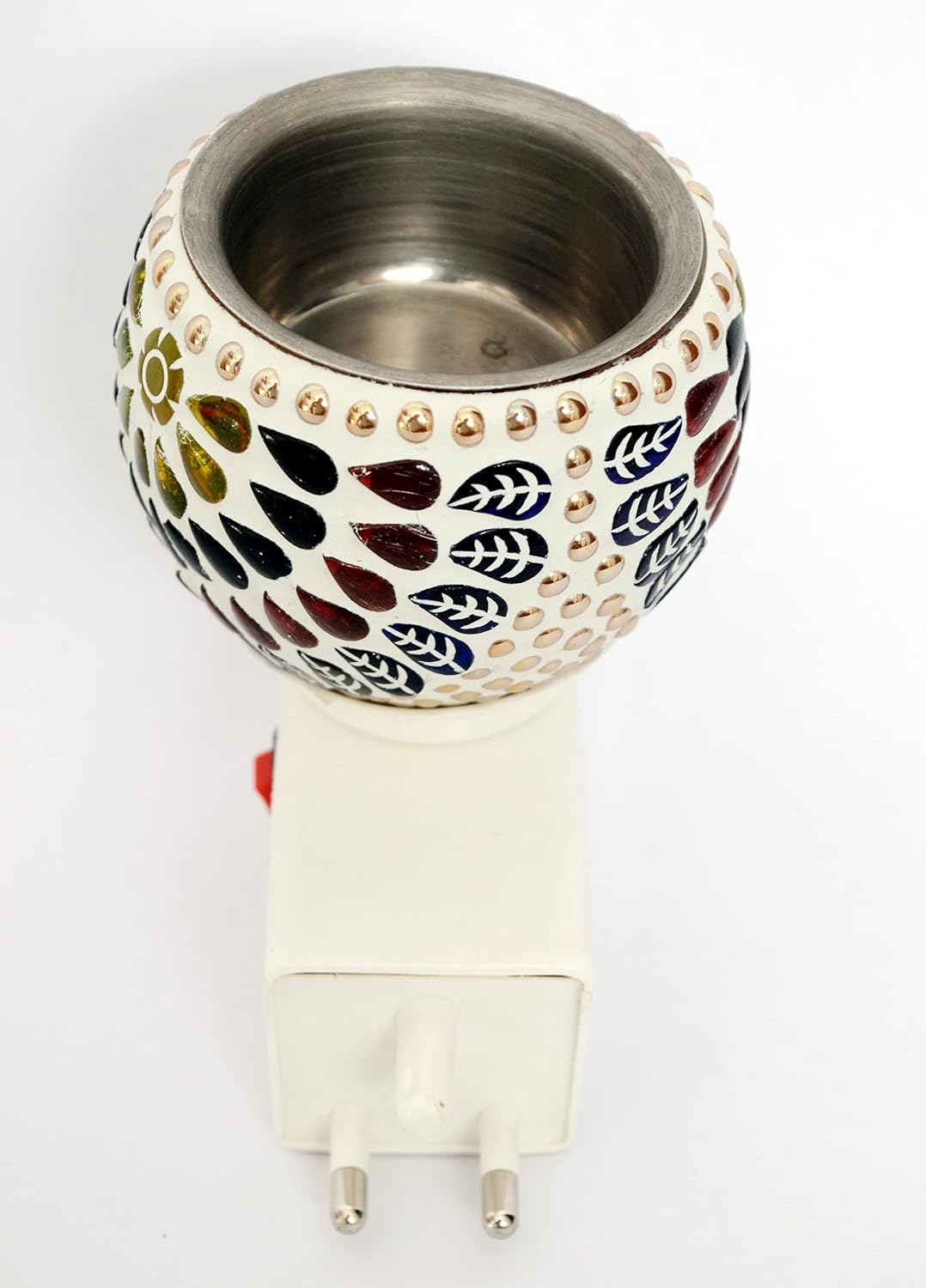 The Paradise Kapoor Dani/Aroma Oil Burner/Camphor Burner/Incense Holder Electric Kapoor Burner Dhoop Dani for god Pooja Healthy Living/Home Fragrance Beautiful Smart Ceramic Kapoor Dani (DN 15)