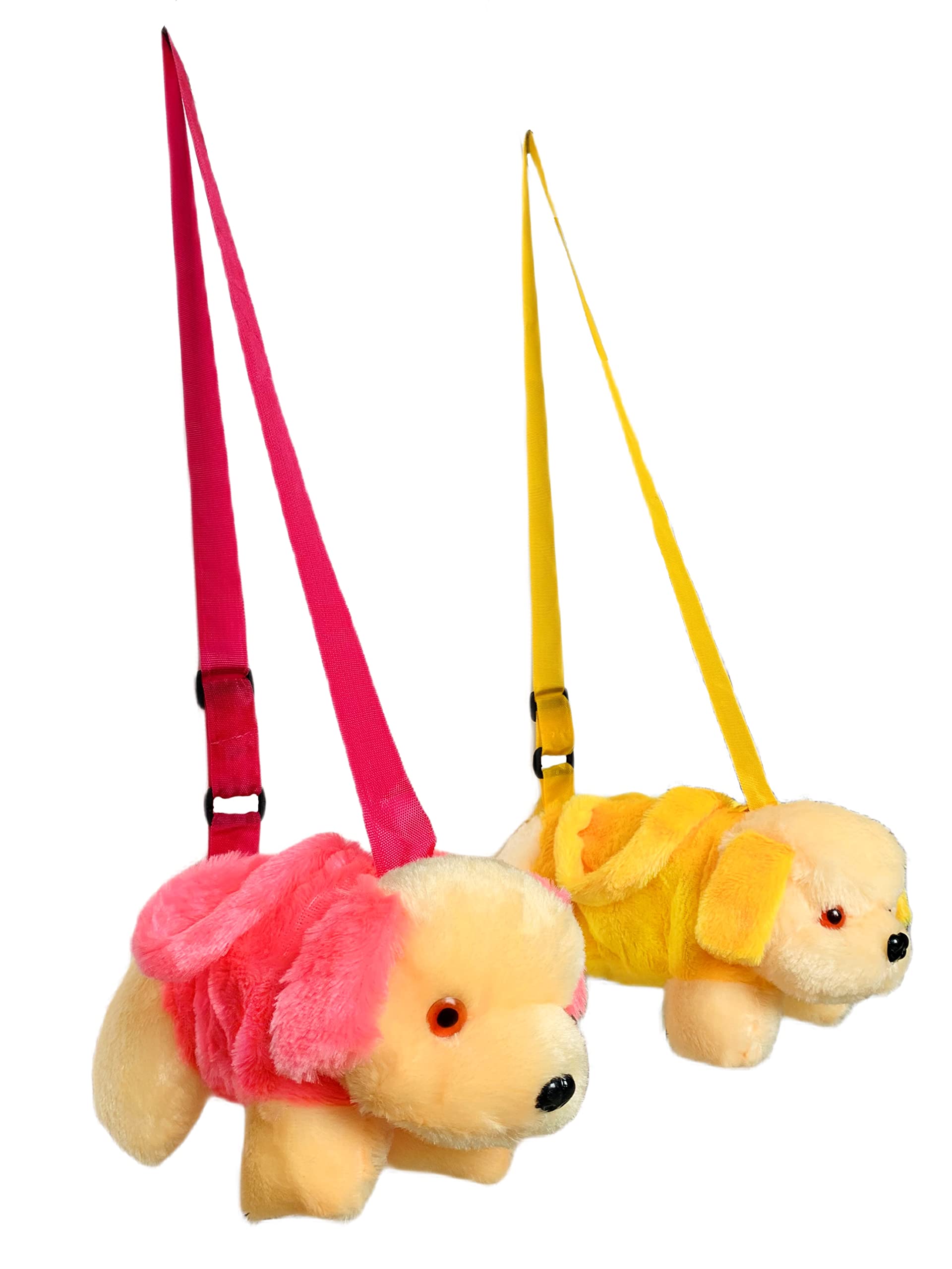 Soft Toy Animal Dog Handbag| Sling Bag| Cross Body Pouch with Cross Body Adjustable Straps for Kids, Baby Boy, School Bag, Picnic Travel Bag Pouch Kids Bags for Girls Stylish Bagpacks-image-22