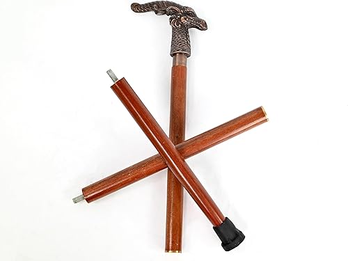 Miniatura 9 de Latón Náutico Bastón perilla redondo mango de madera