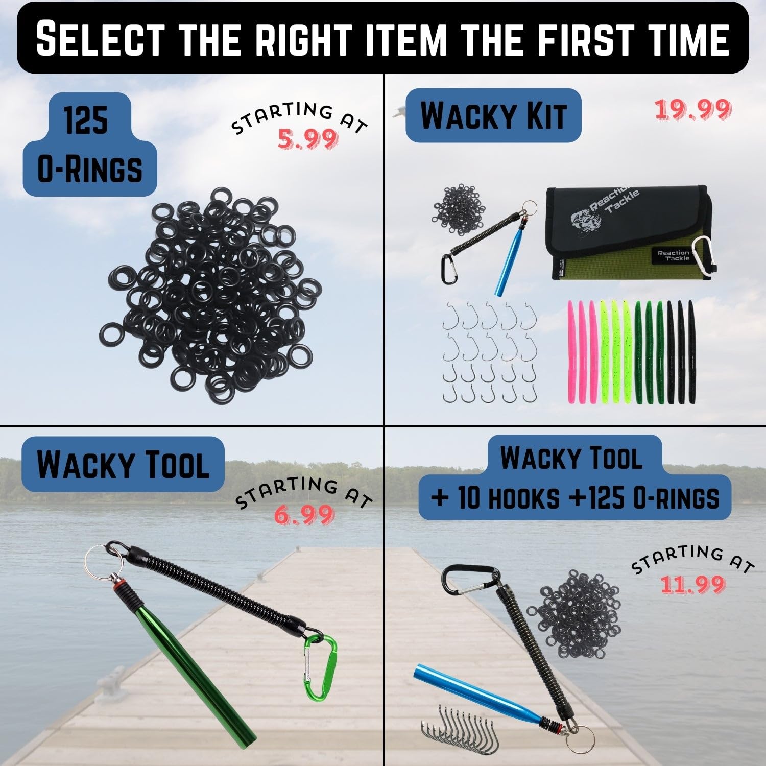 Wacky Rig Rings Snapklik.com : Wacky Rigging Bass Fishing Wacky & Neko Style O-Rings ...