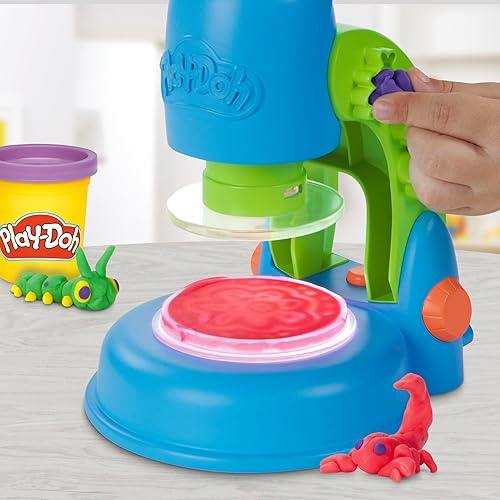 Miniatura 10 de Play-Doh Microscopio Light & Look para niños, juguetes preescolares electrónicos para niñas y niños, 9 accesorios y 5 colores, regalos de regreso a