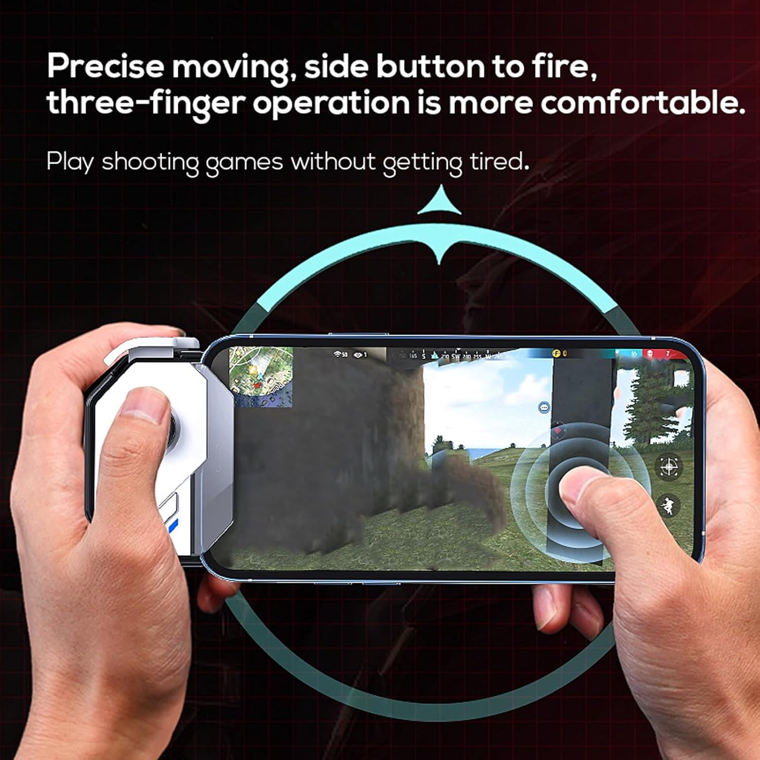 Yunseity Mobile Game Controller Joystick for Android, 150mAh Gaming Gamepad, Intelligent Pressure Control Handheld Gaming Gamepad for Mobile Phones