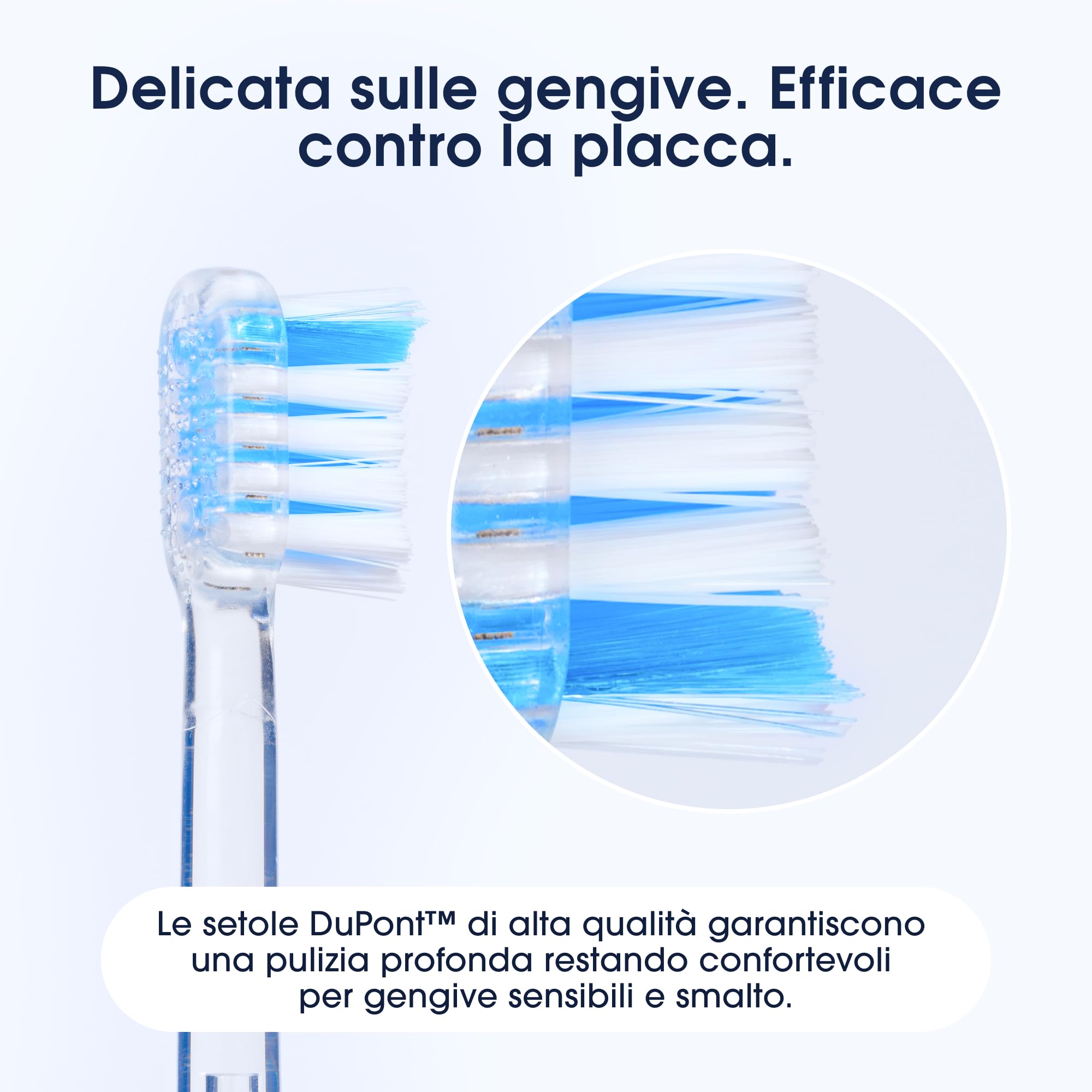 ZENT Spazzolino elettrico sonico 2in1, Spazzolino elettrico oscillante rotante, Pulizia denti automatica, 4 modalità di funzionamento, Impermeabilità IPX7, Copri da viaggio Cavo USB-C incuso, BIanco