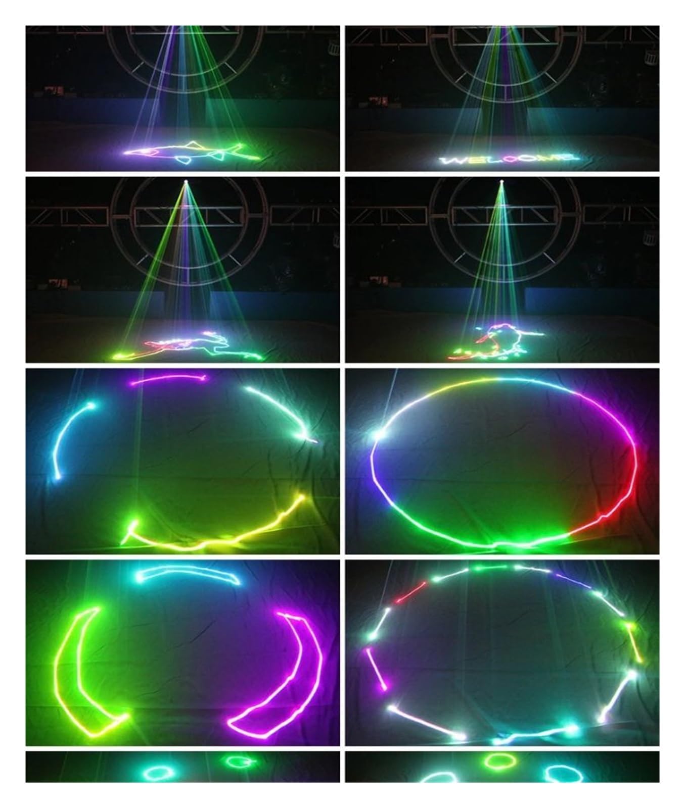 RGB pełny kolor cyfrowy projektor efektów scenicznych animacja zdalne światło dla DJ Disco lampa imprezowa Dj Lights ruchome głowy Na imprezy i do klubów