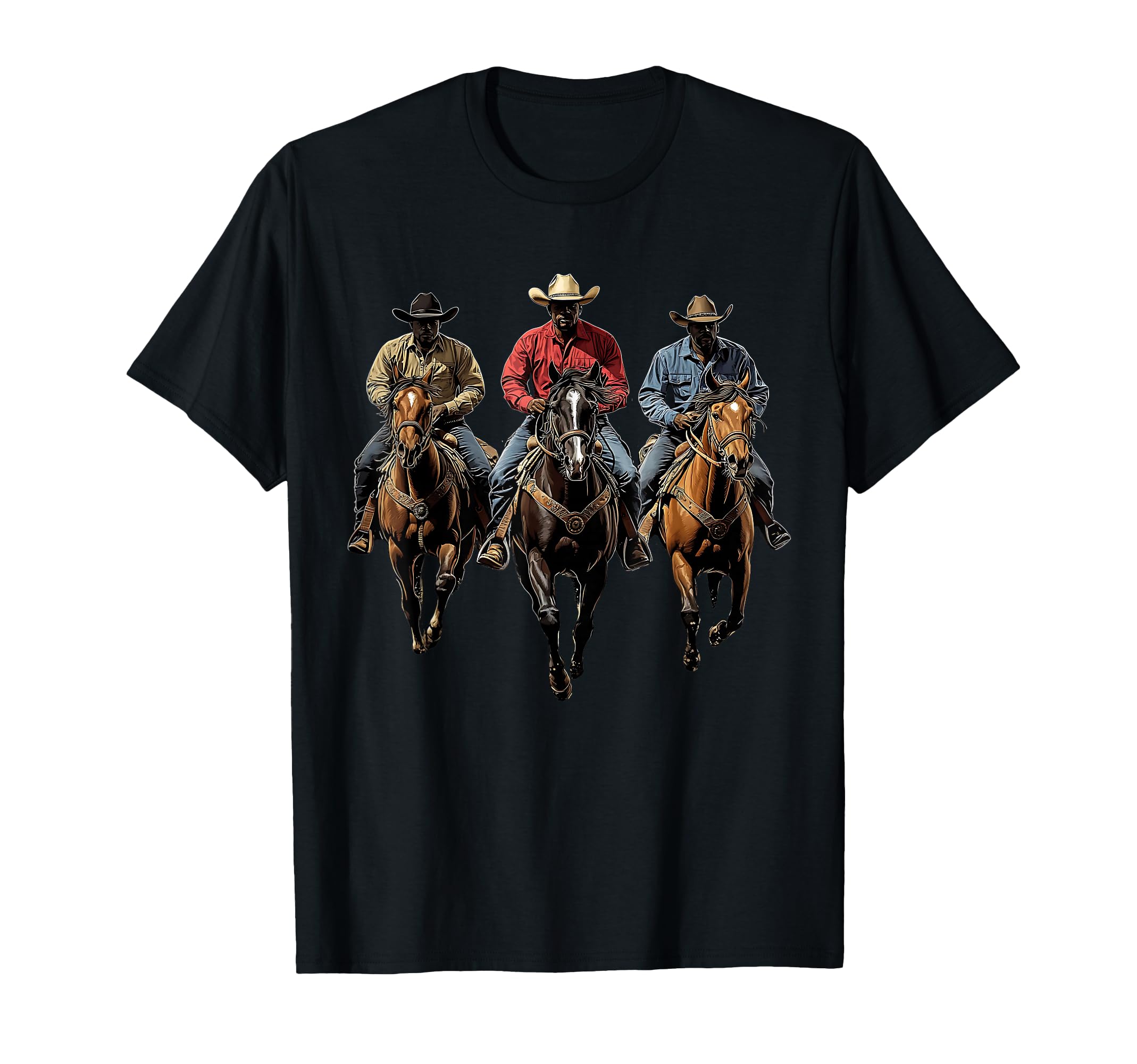 Black African American Cowboy Western Country Texas Rodeo T-Shirt