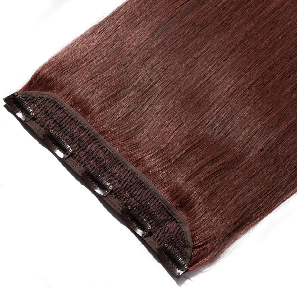 SEGO Extension Cheveux Naturel a Clip Une Pièce 5 Clips Vrai Cheveux