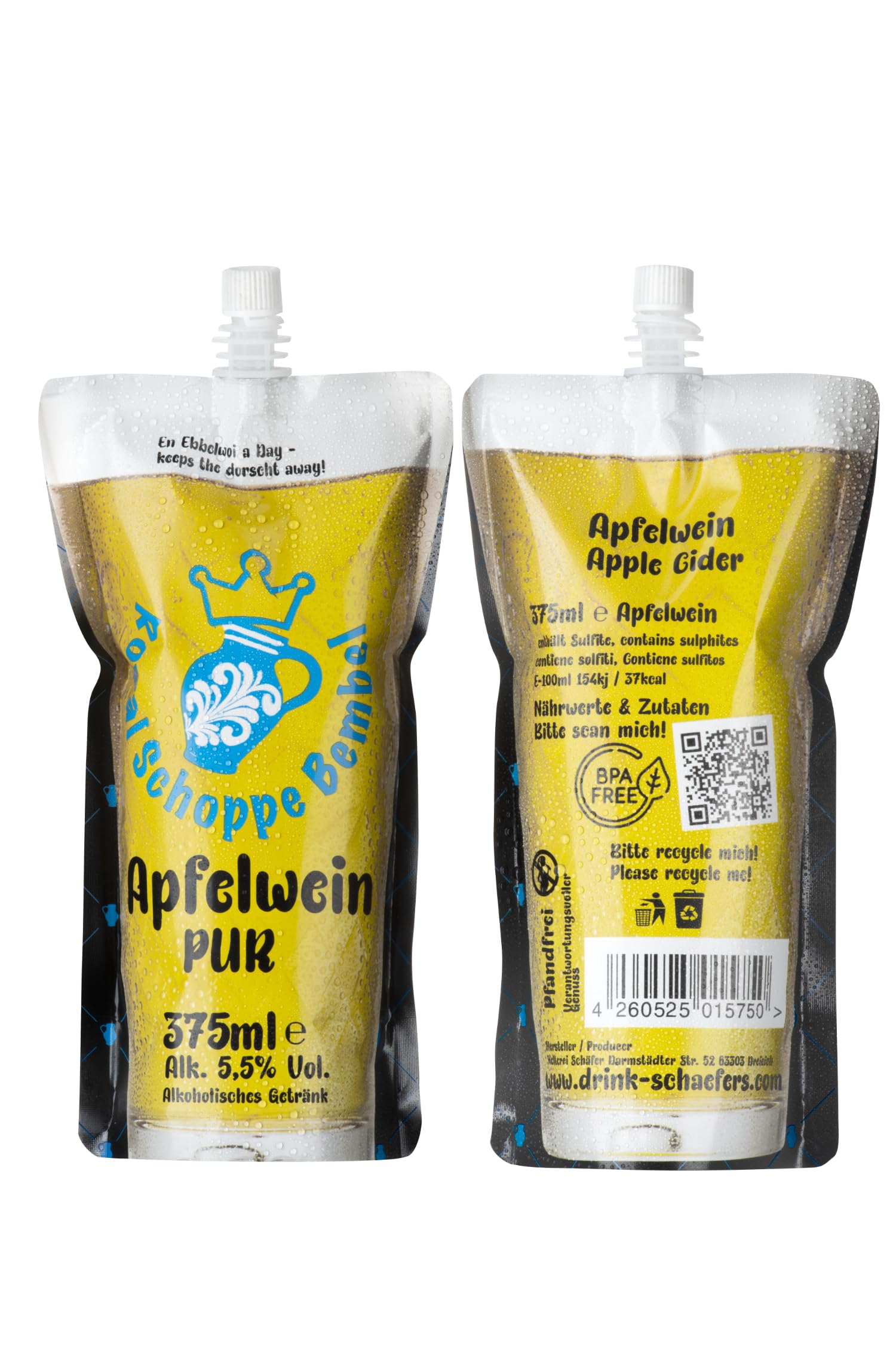 30 Stück Royal Schoppe Bembel Apfelwein Mini to Go 375ml