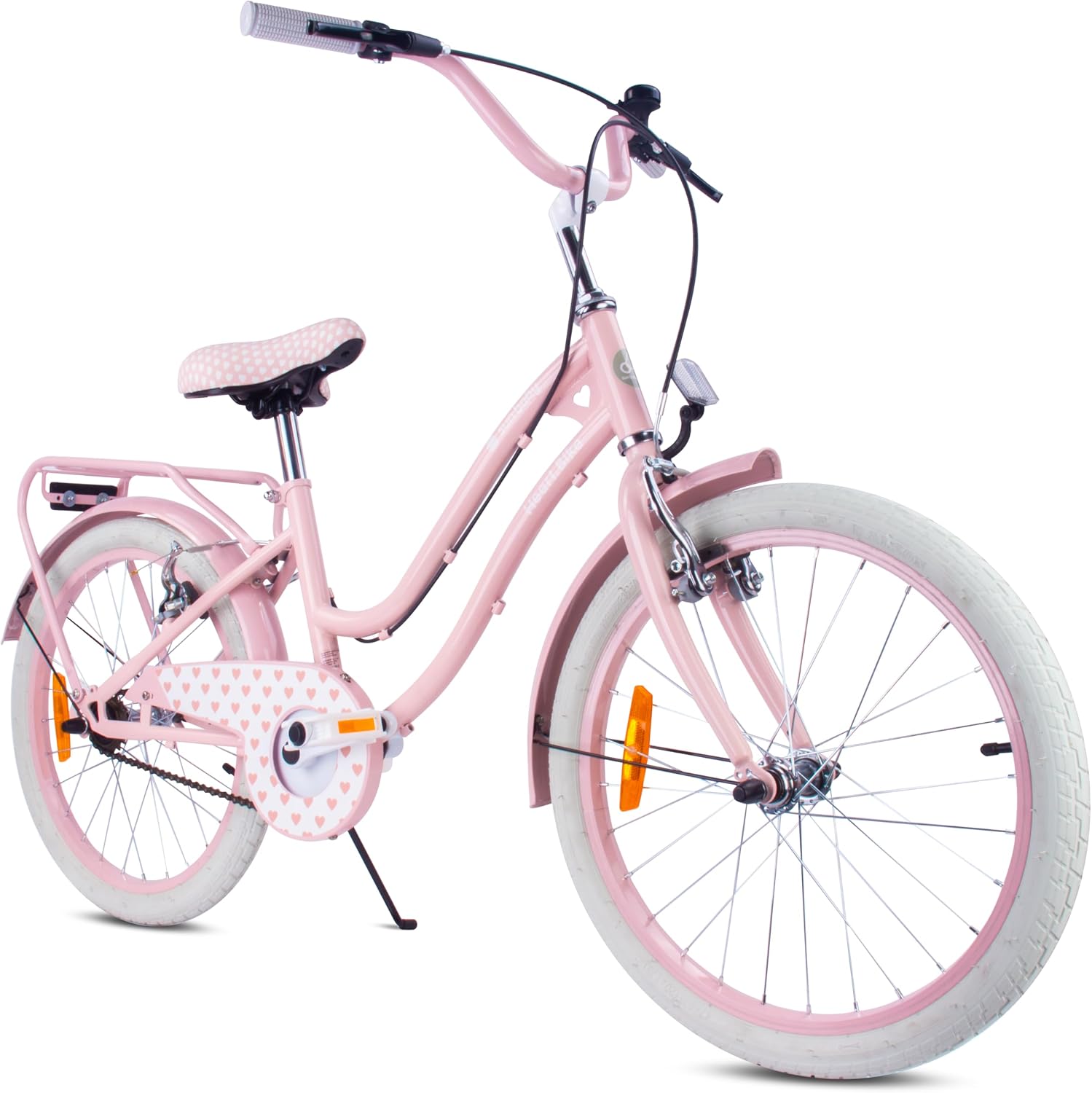 sun baby Heart Bike Girls Bike 20/24 Inch | V-brakes, luggage rack, reflectors, adjustable saddle and handlebar