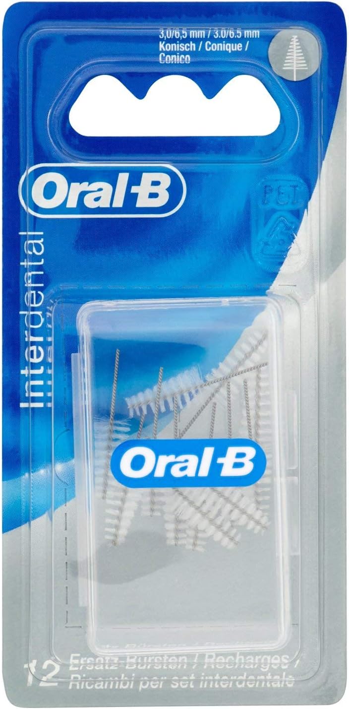 OralB Manual Conical Interdental Brush Head Replacements Fine Pack of