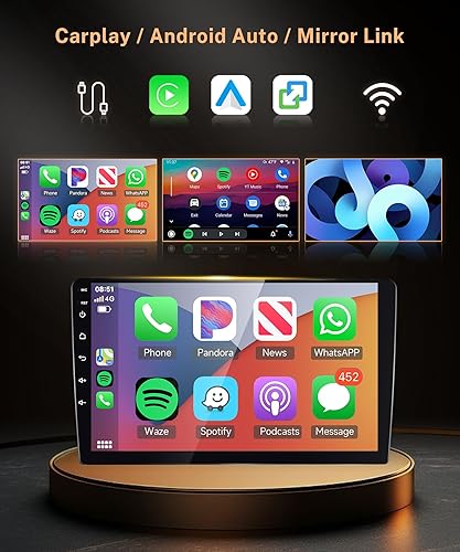 Miniatura 10 de 9 pulgadas pantalla táctil coche radio Android coche estéreo para Toyota Camry 2006 2007 2008 2009 2010 2011 con navegación GPS Bluetooth FM WiFi