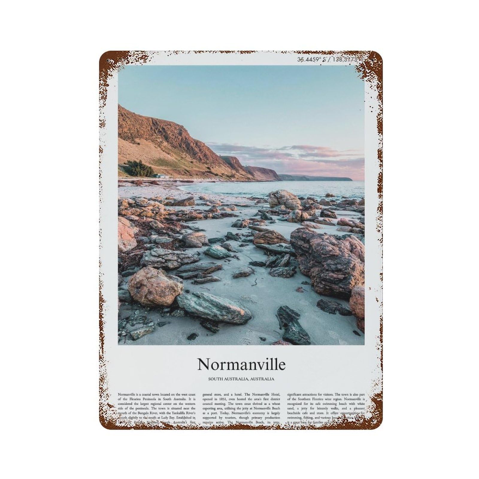 xiaoxiaoshen Normanville South Australia, Australia City Scenery Wall Decor Art Metal Tin Poster Modern Home Decor Art Home Bar Shop Decorations Vintage Sign 40x30cm