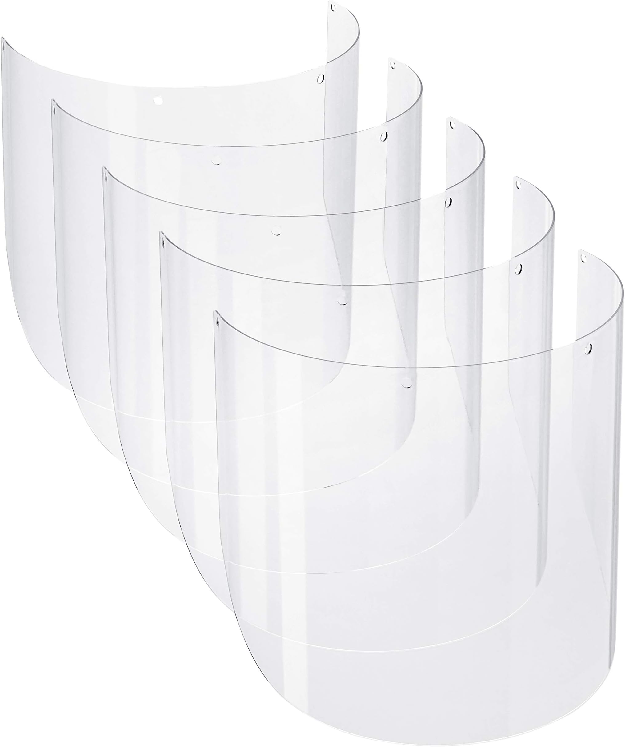 5-Pack of Reusable Replacement Visors for the NoCry Protective Safety Face Shield; Lightweight, Made with Clear, Transparent Plastic to Cover and Protect Your Face