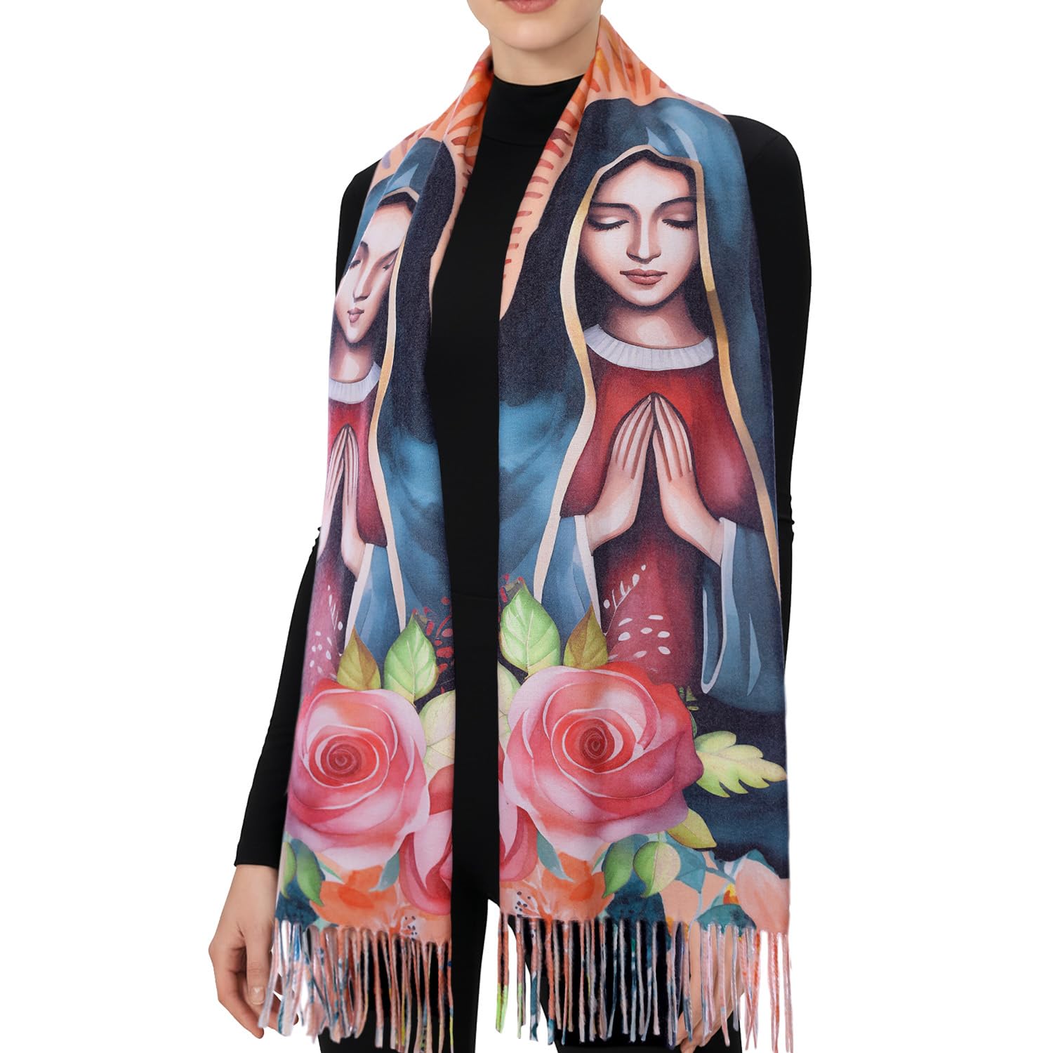 Virgen de Guadalupe Prayer Shawl Scarf