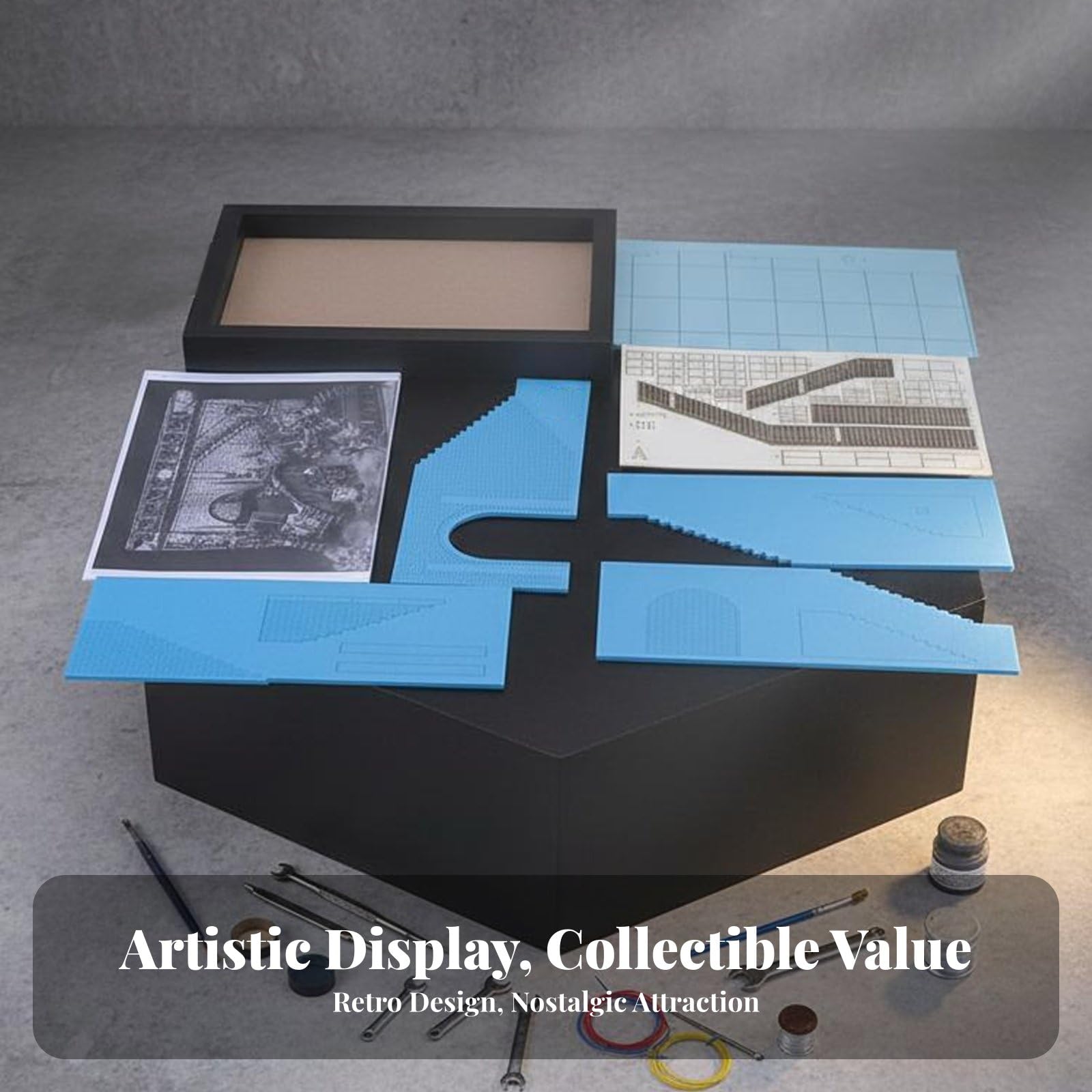 Base Dimostrativa Edificio in 1 35 Kit Diorama Fabbrica con Pannelli in MDF E Schiuma Ad Alta Densità per Rappresentazione Scena Storica con Accessori Adatto per Collezionisti