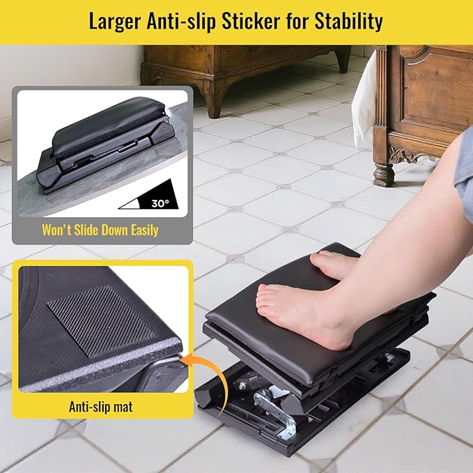 Reposapiés Ergonómico Ajustable para Oficina y Gaming Negro miniatura 4
