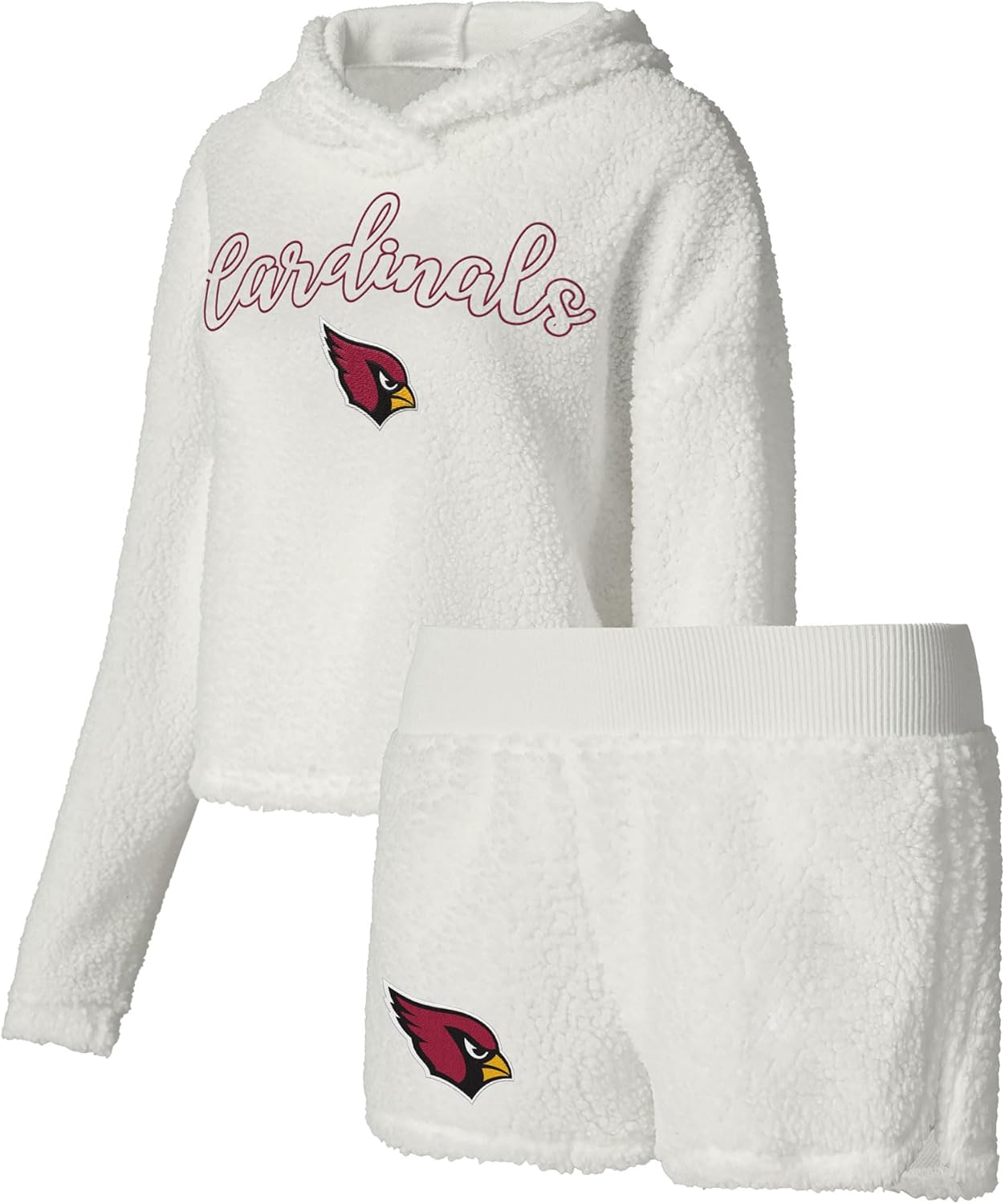 Concepts Sport Women's NFL Fluffy Pullover Sweatshirt & Shorts Sleep Set