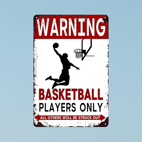 Miniatura 3 de Letrero de hojalata de baloncesto, regalos para niños de 8 a 12 años, decoración deportiva para dormitorio de niños, póster de sala de baloncesto,