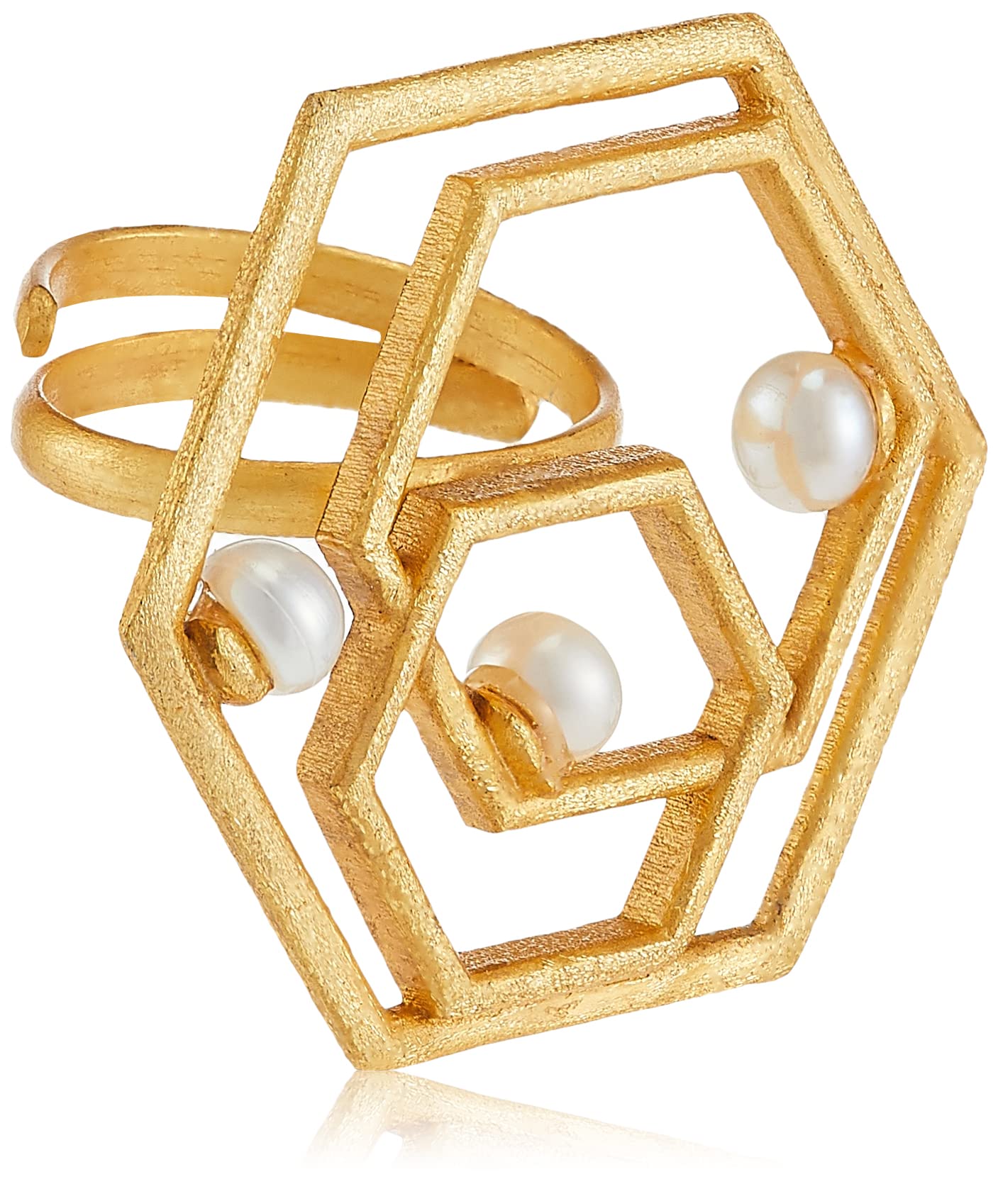 BioriOff Cut Hexa Drop Ring