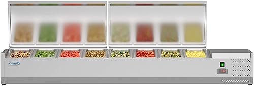KoolMore SCDC-8P-SSL - Refrigerador comercial, 71 pulgadas, plateado