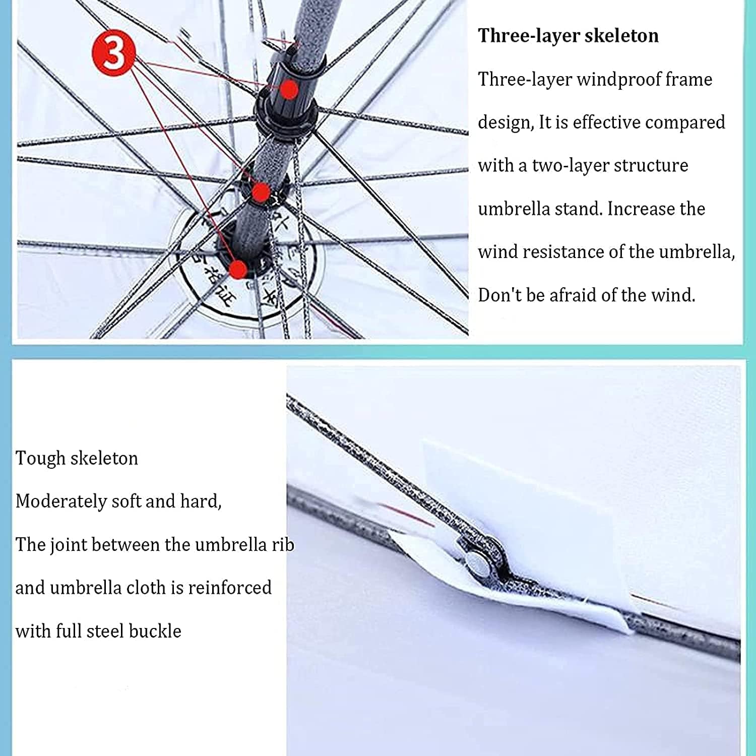 Garden Parasols Patio Umbrella for Pool Deck, Multicolour Outdoor Garden Table Umbrella to Install Easy to Carry Made Waterproof (Colour: Multicolour; Size: 2.4 M)