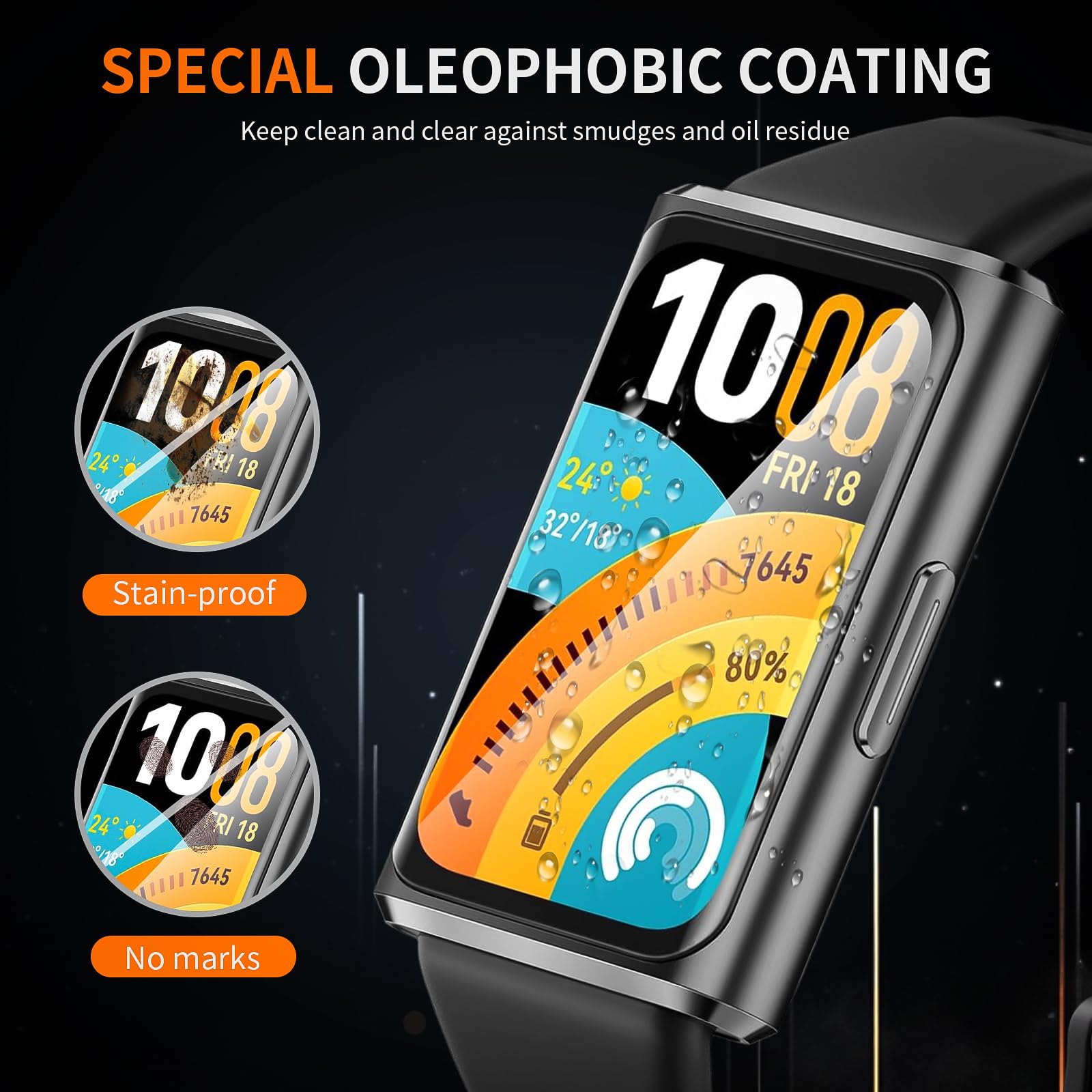 Diruite 3-Stück Schutzfolie für Huawei Band 11 Pro HD Transparente PMMA Weichfilm Displayschutzfolie Anti-Kratzen Displayschut - 3