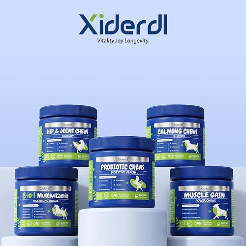 Miniatura 7 de Suplemento de cadera y articulaciones para perros con glucosamina, condroitina y MSM - Masticables de apoyo articular con vitaminas C y E para