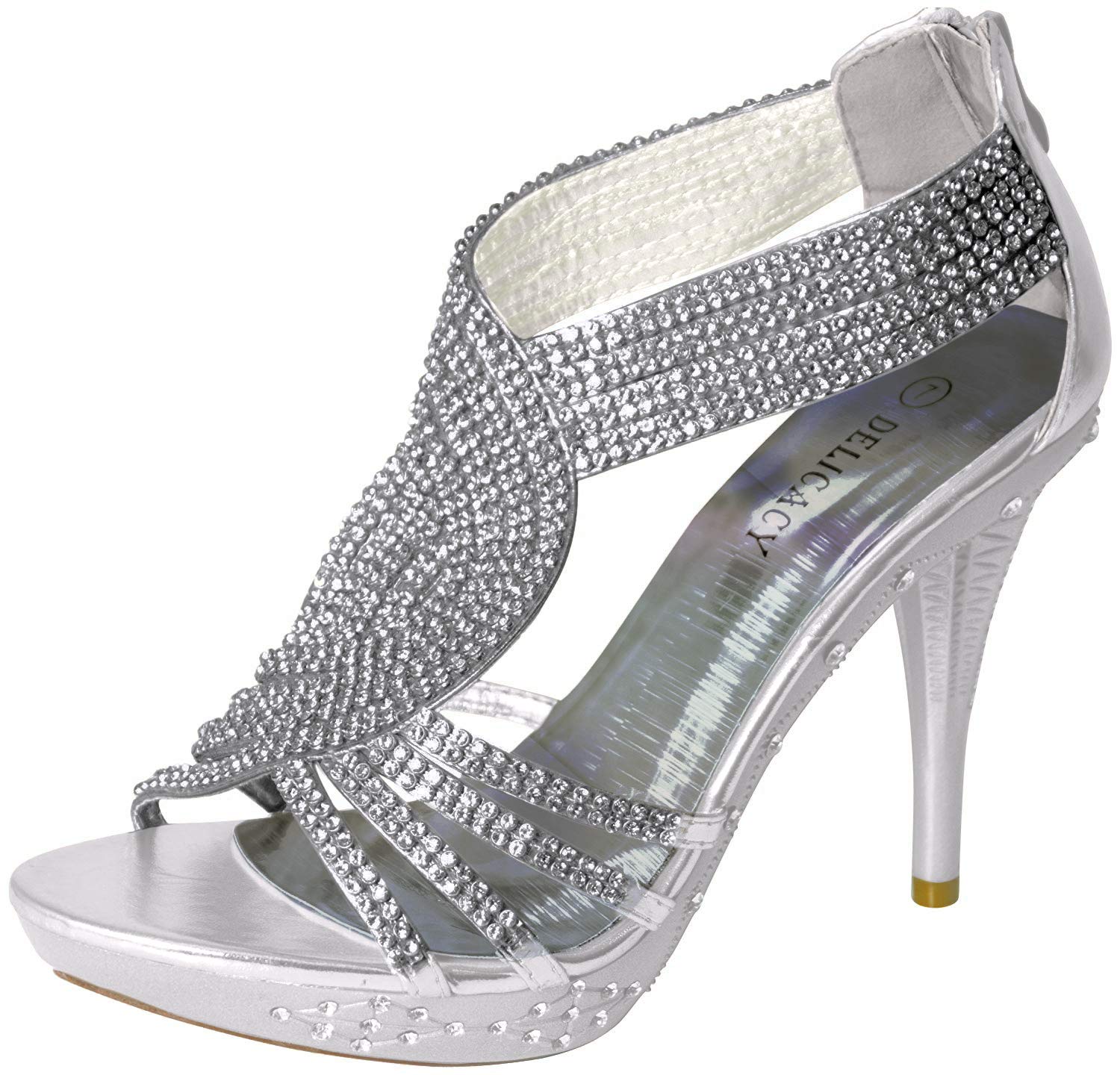 Fabulous Delicacy 07 Womens Rhinestone Event Dress Sandals Gold