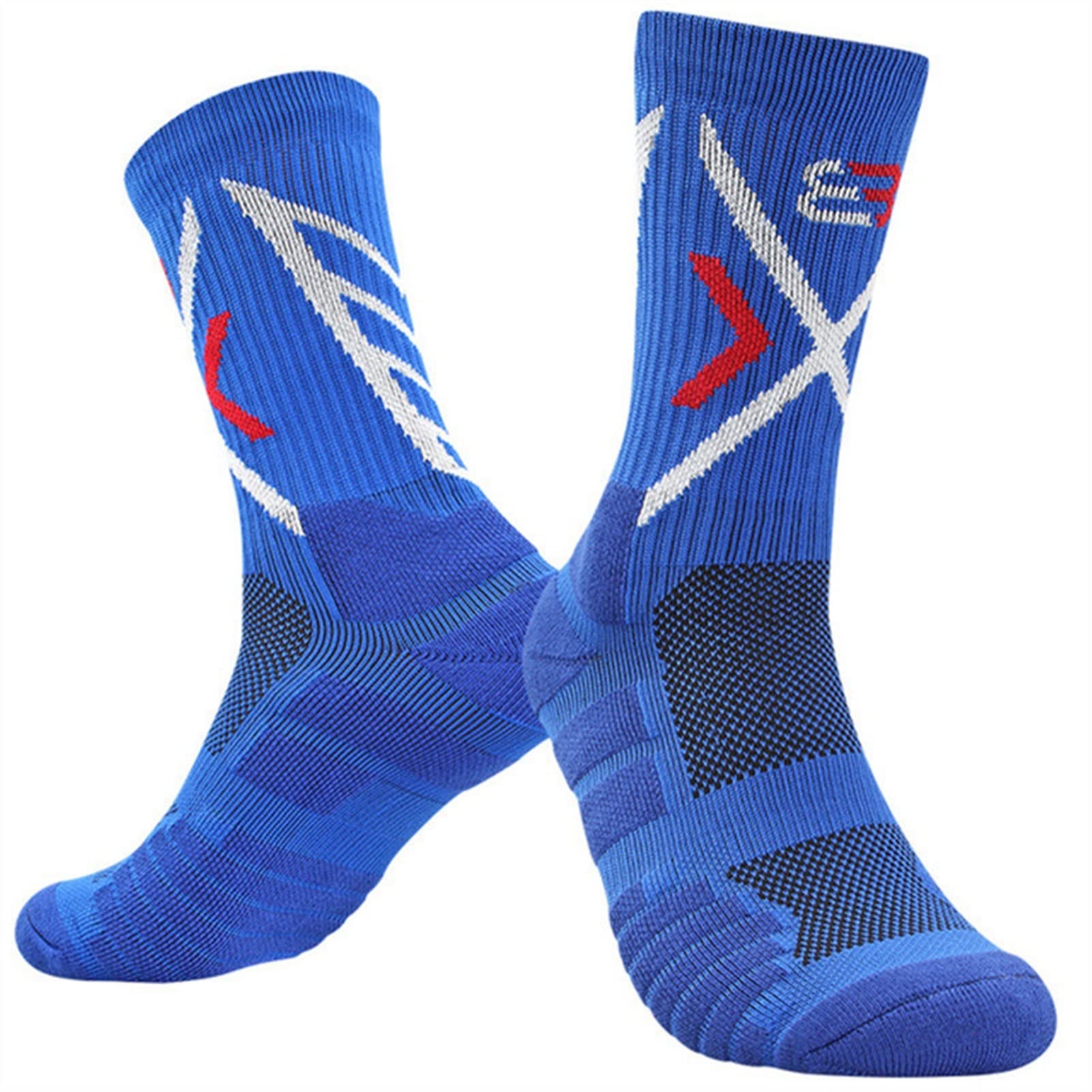 Calcetines de Baloncesto for Hombre Calcetines de Ciclismo de Tubo Medio Grueso Toalla de Fondo en el Exterior Running Calcetines Deportivos (3 Pares) Calcetines de Ciclismo