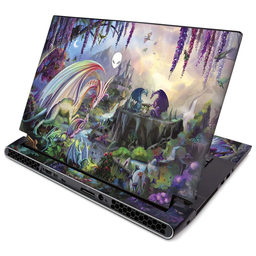 MightySkins Skin for Alienware M15 R2 (2019) - Dragon Paradise | Protective, Durable, and Unique Vinyl Decal Wrap Cover | Easy to Apply, Remove, and Change Styles | Made In The USA